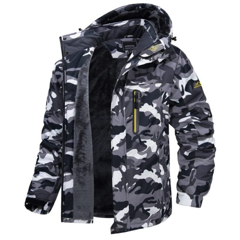 Giacca uomo outdoor, softshell calda e impermeabile, perfetta per l'abbigliamento autunnale e invernale.