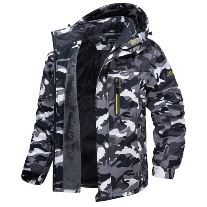 Giacca uomo outdoor, softshell calda e impermeabile, perfetta per l'abbigliamento autunnale e invernale.