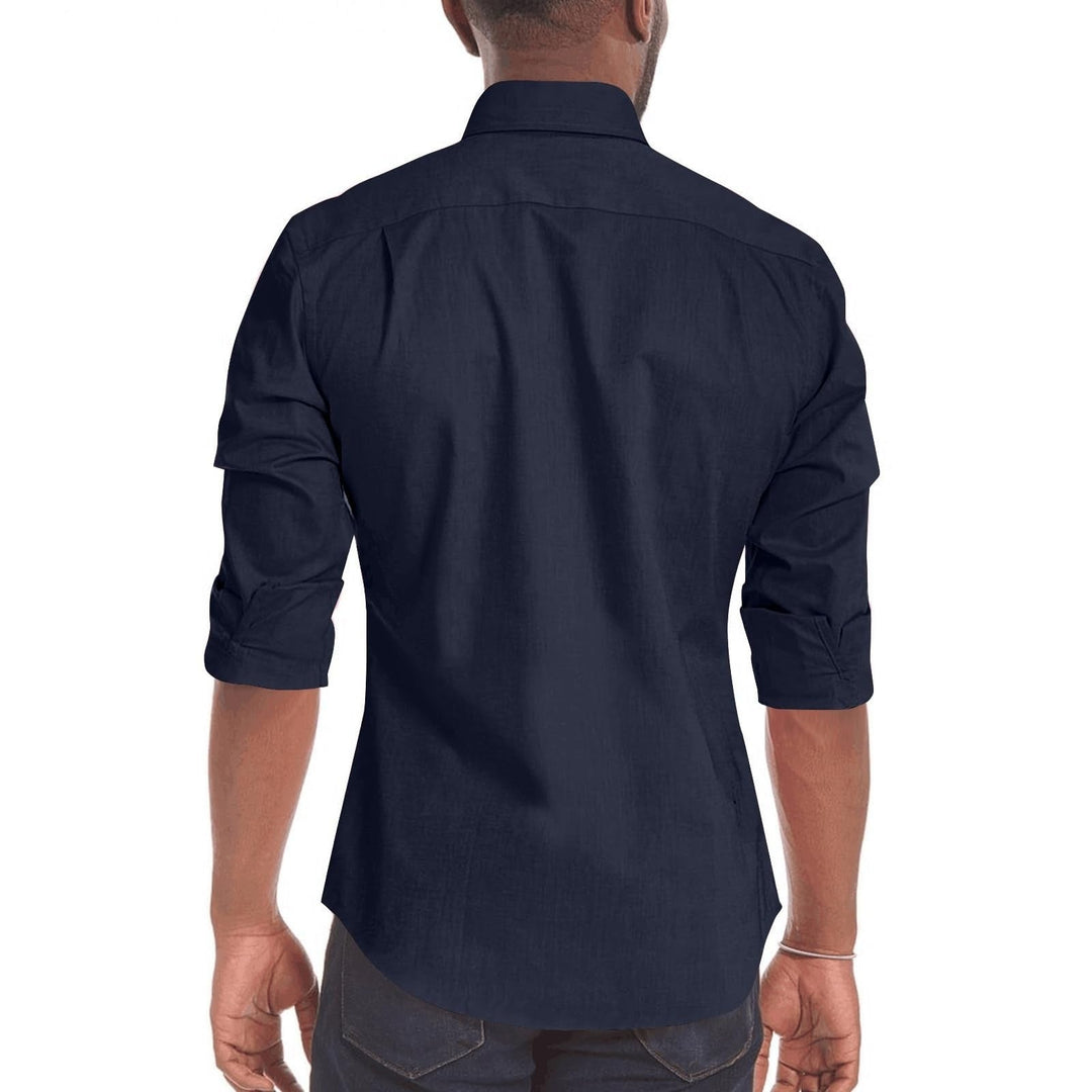 Camicia uomo versatile per business, maniche lunghe, look professionale e sofisticato, vari colori.