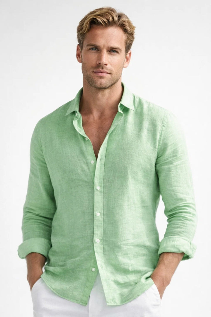 Camicia uomo casual elegante a maniche corte, versatile per abbigliamento estivo, vacanza e spiaggia.