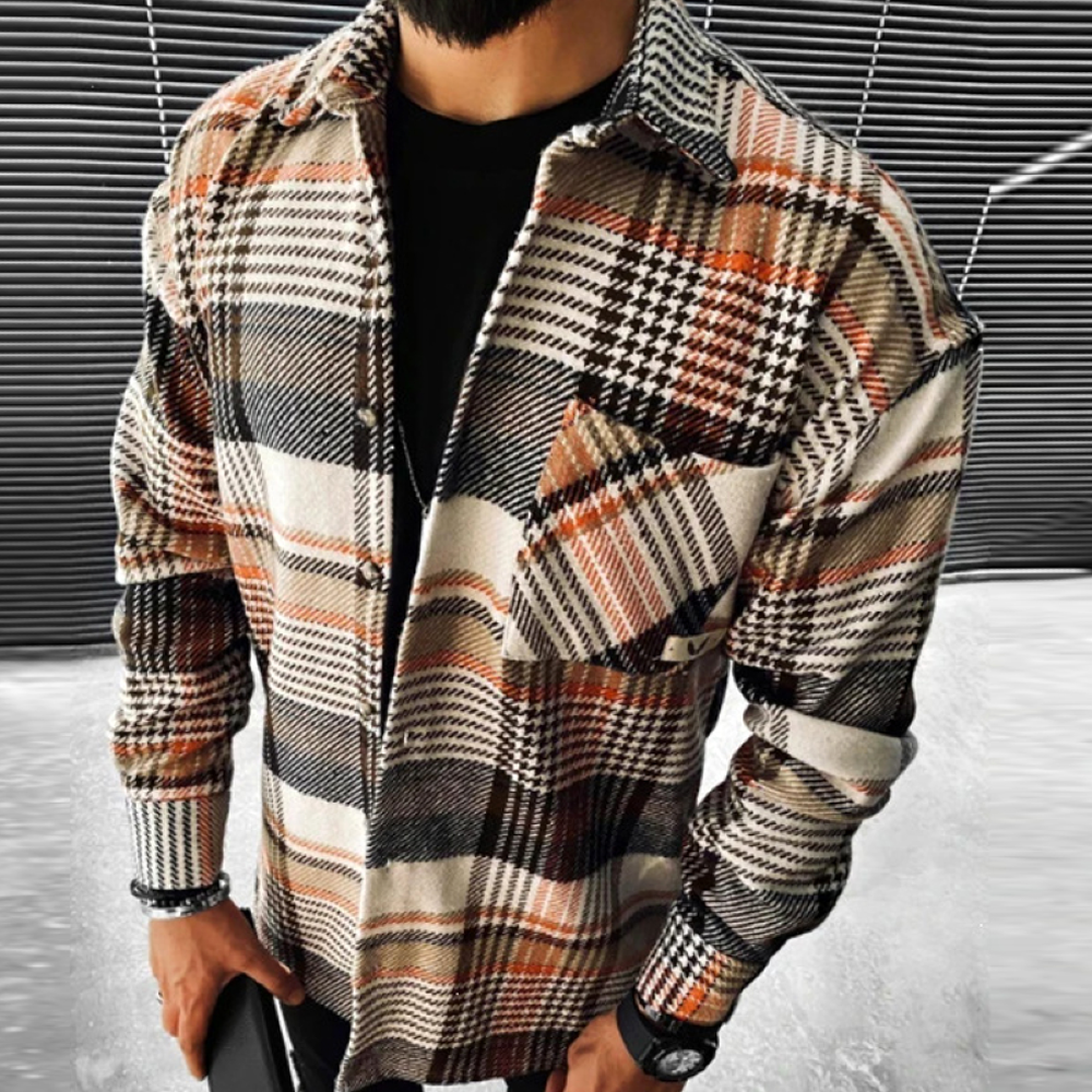 Camicia uomo casual con maniche lunghe e vestibilità regolare. Ideale per abbigliamento quotidiano versatile.