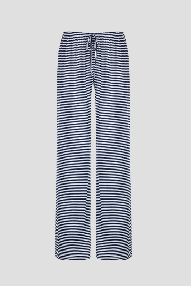 Pantaloni a righe da donna per relax e outfit casual. Morbidi, comodi, con coulisse. Loungewear.