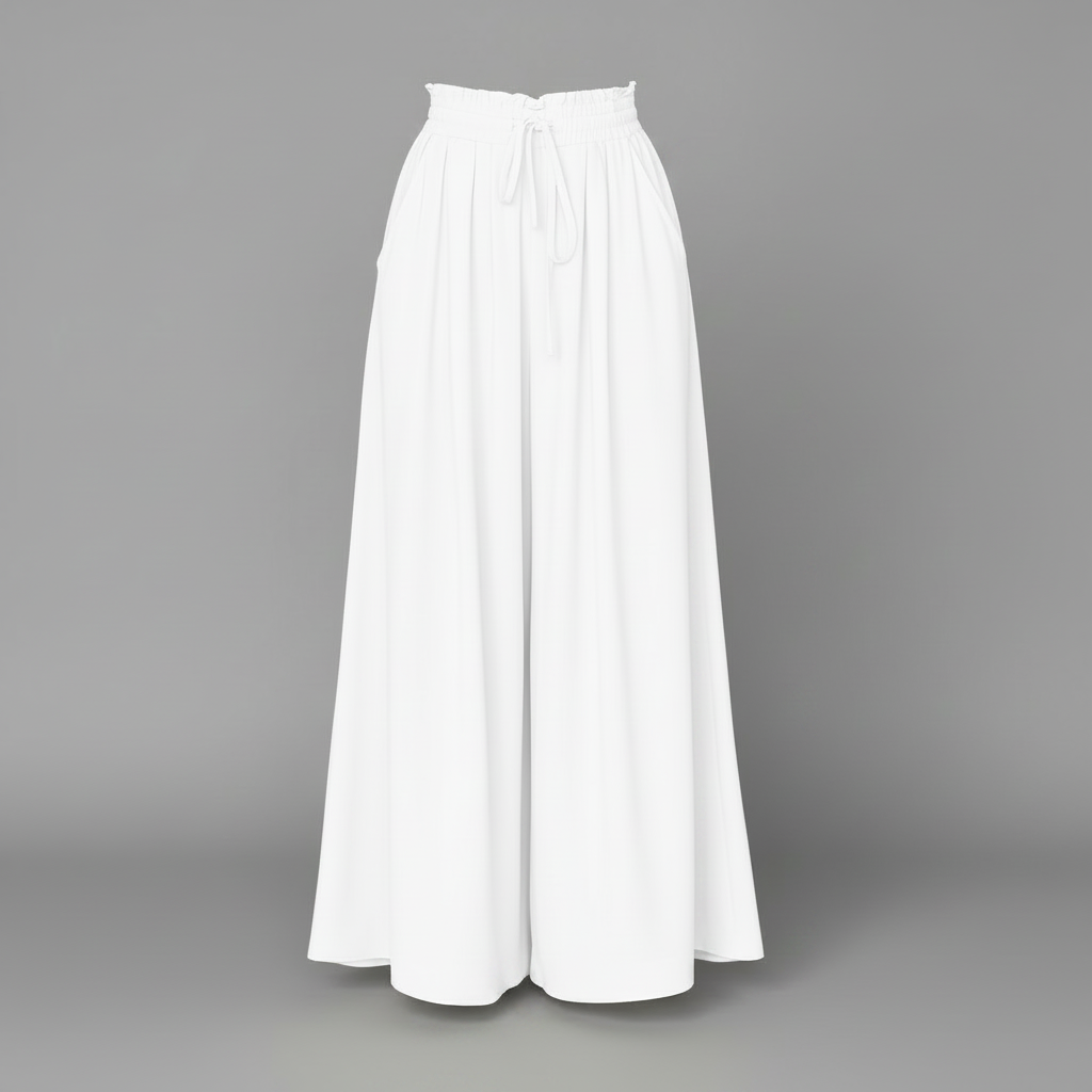 Pantaloni a gamba larga e vita alta da donna, eleganti e comodi per ogni occasione.