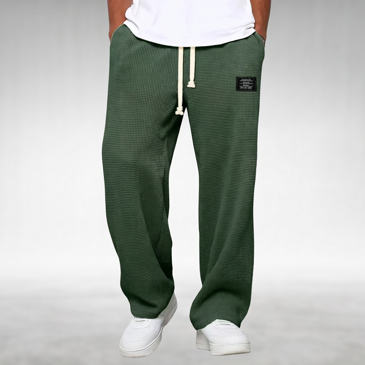 Pantaloni uomo dritti con vita elastica, perfetti per un comfort superiore e abbigliamento casual quotidiano.