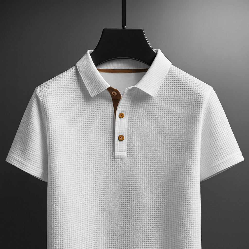 Polo uomo comfort, maniche corte, tessuto elasticizzato. Perfetta per primavera/estate, look casual-elegante.