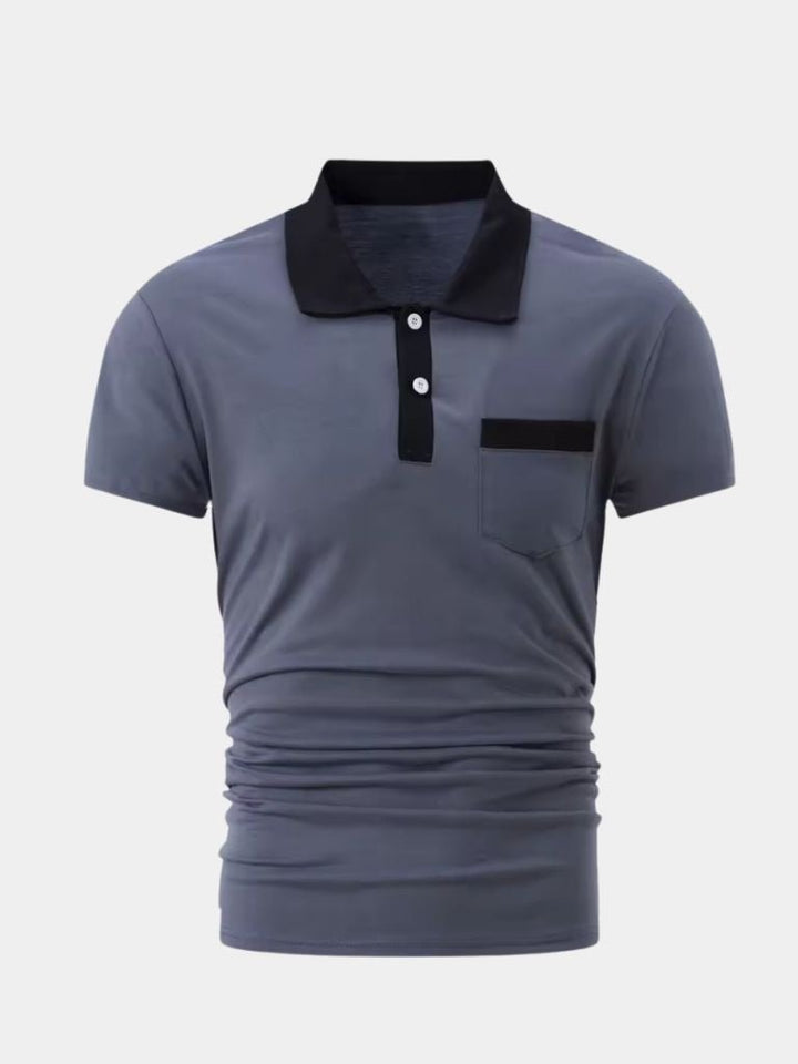 Polo uomo di tendenza, colletto a contrasto per un outfit smart casual e raffinato, ideale per ogni occasione.