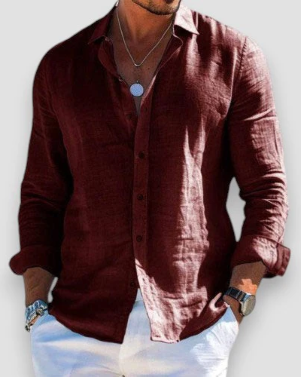 Polo da uomo a maniche lunghe, slim fit, qualità superiore, per un tocco di eleganza casual in ogni outfit.