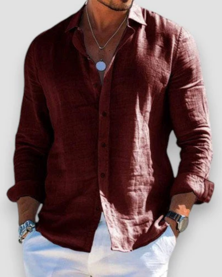 Polo da uomo a maniche lunghe, slim fit, qualità superiore, per un tocco di eleganza casual in ogni outfit.