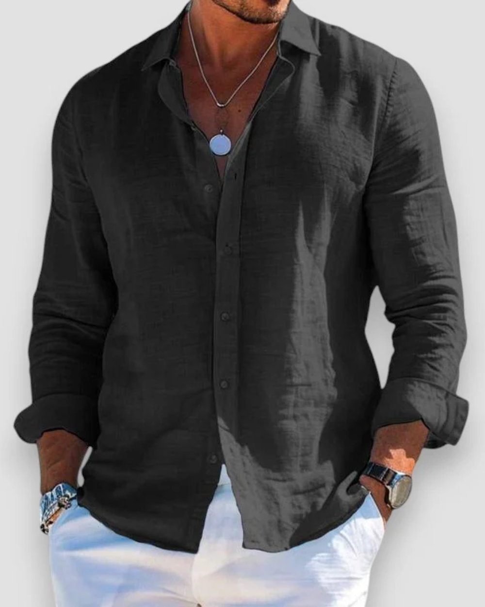 Polo slim fit da uomo a maniche lunghe, stile classico, perfetta per tutte le stagioni, varie tonalità.
