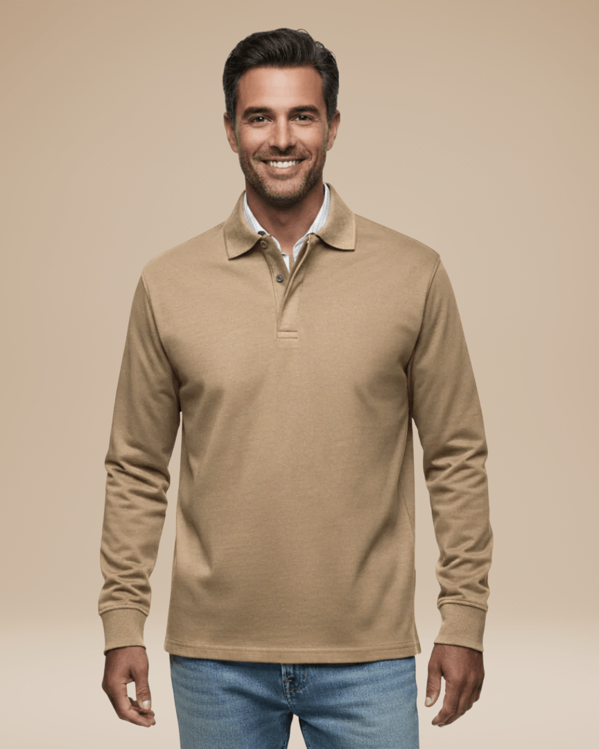 Polo uomo a maniche lunghe, l'eleganza del casual, perfetta per ogni stagione.