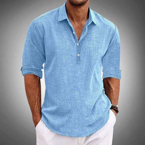 Polo Classica Uomo, maniche lunghe, con elegante colletto a bottoni. Perfetta per abbigliamento casual e moda maschile.