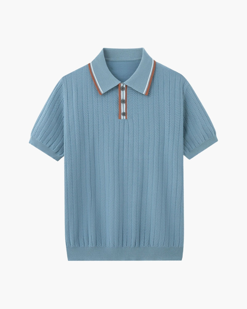 Polo uomo elegante e leggera, perfetta per uno stile impeccabile e comfort traspirante.