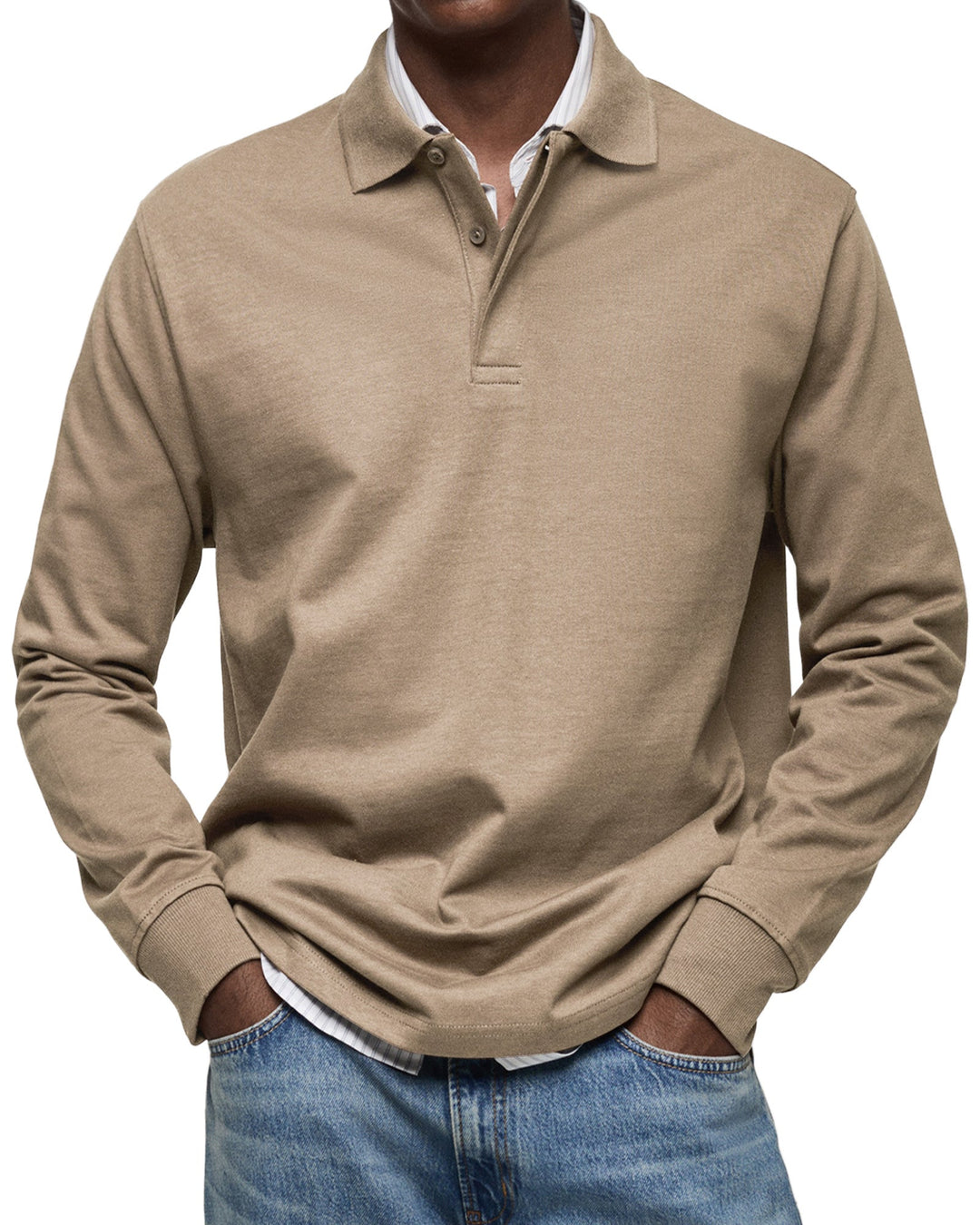 Abbigliamento uomo: polo a maniche lunghe, ideale per uno stile raffinato. Versatile per occasioni casual o formali.