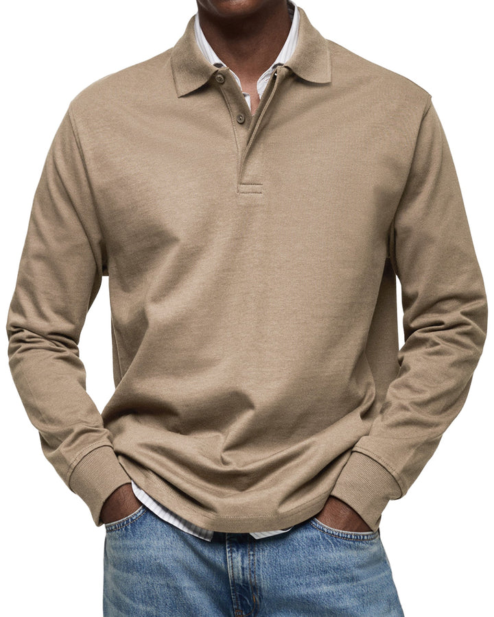 Abbigliamento uomo: polo a maniche lunghe, ideale per uno stile raffinato. Versatile per occasioni casual o formali.