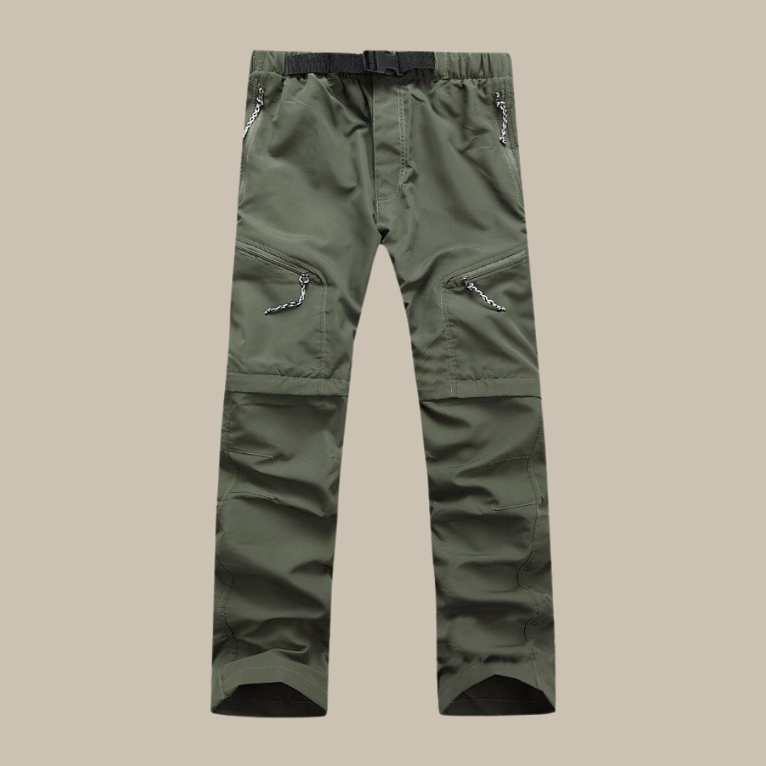 Pantaloni cargo uomo convertibili, ottimi per trekking, viaggio e attività outdoor. Pratici e resistenti.