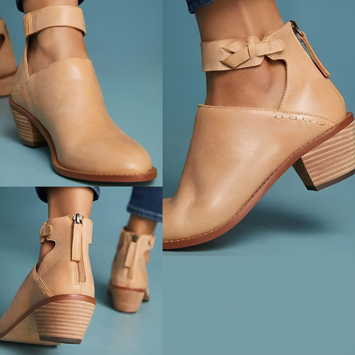 Scarpe da donna eleganti e comode con supporto ortopedico, perfette per lavoro e passeggio, colore beige.