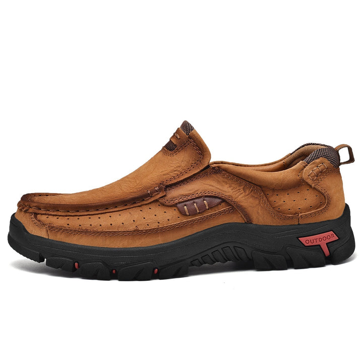 Scarpe eleganti slip-on nere da uomo, versatili per ufficio e tempo libero, suola ammortizzata.
