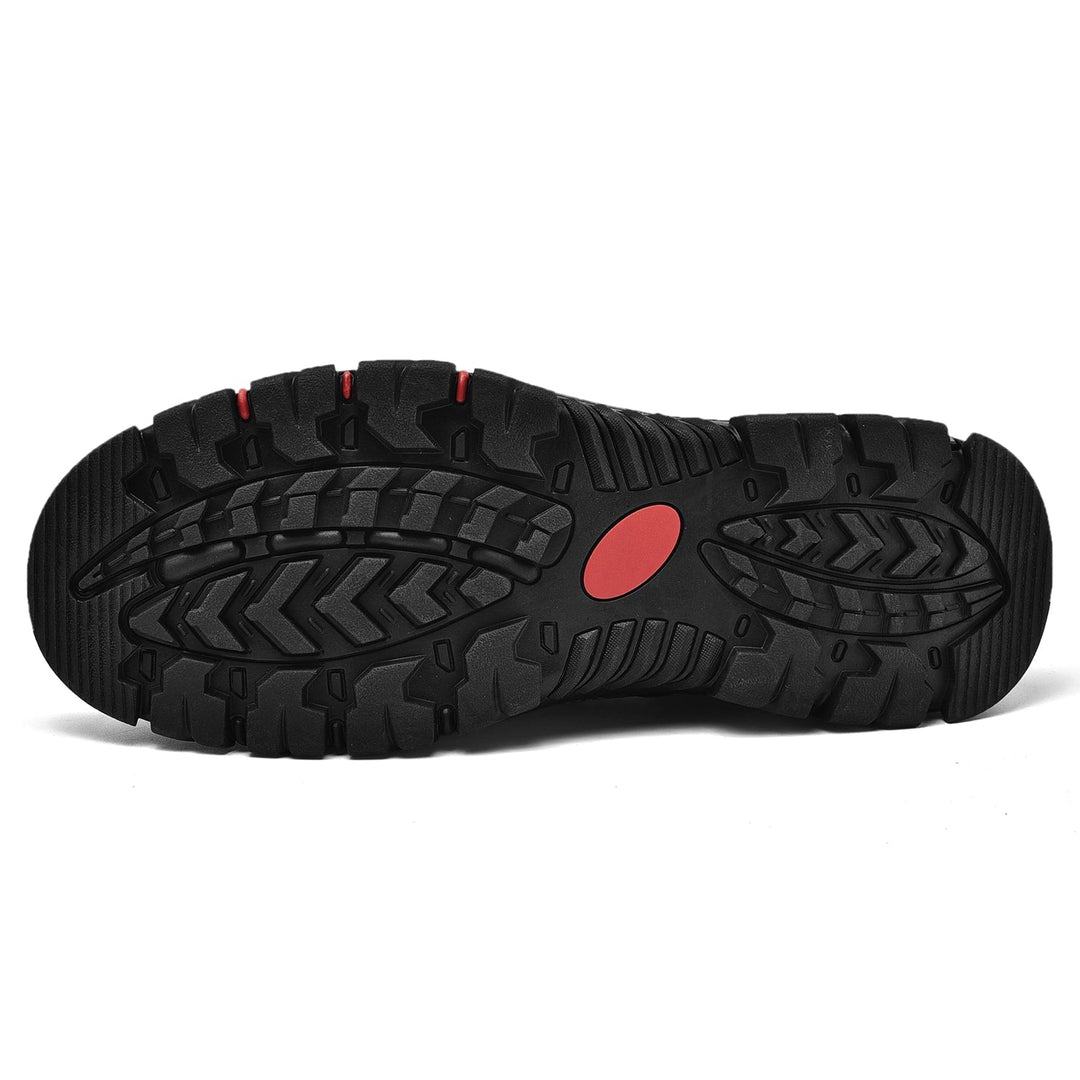 Scarpe da ufficio slip-on uomo, nere, comode, suola antiscivolo per stabilità.