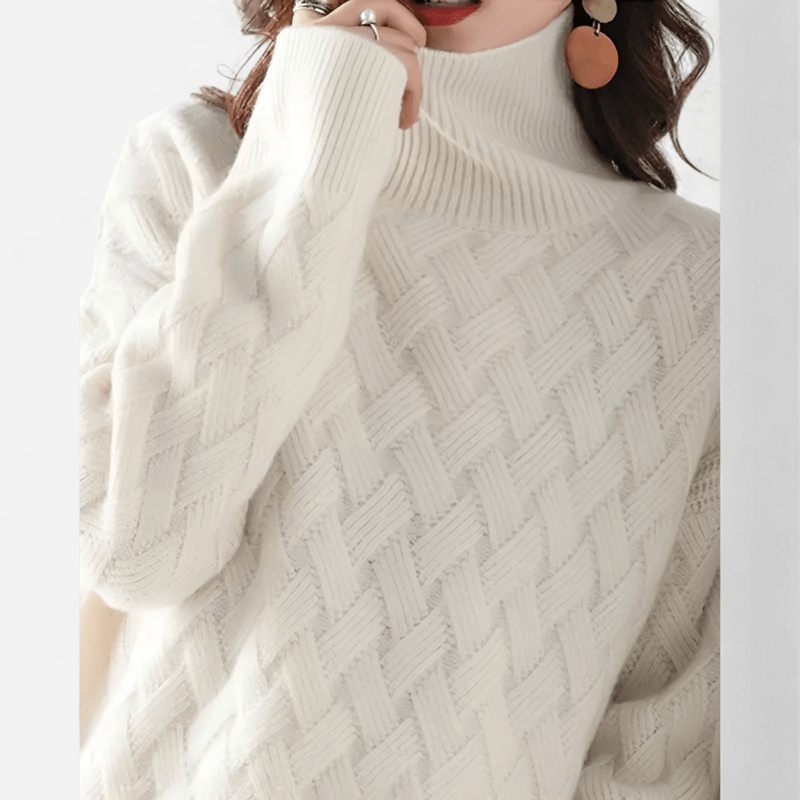 Maglione dolcevita donna elegante, a maniche lunghe. Vestibilità regolare, comfort e stile per moda femminile.