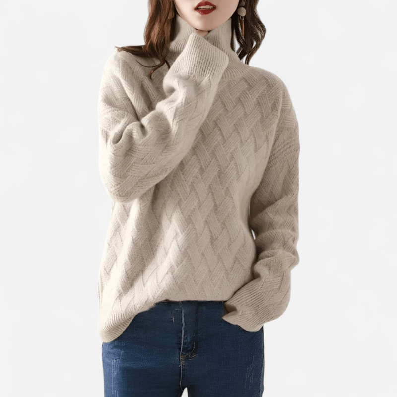 Dolcevita donna caldo, di lusso, per autunno inverno. Maglieria elegante e confortevole, stile femminile chic.