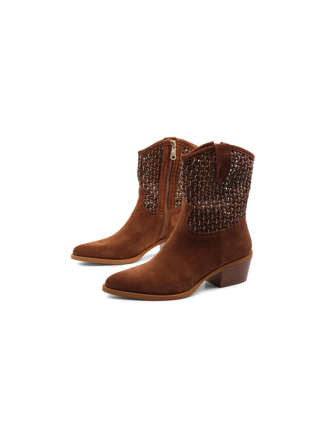 Stivaletti texani donna marroni casual chic con tacco, must-have per la moda autunnale.