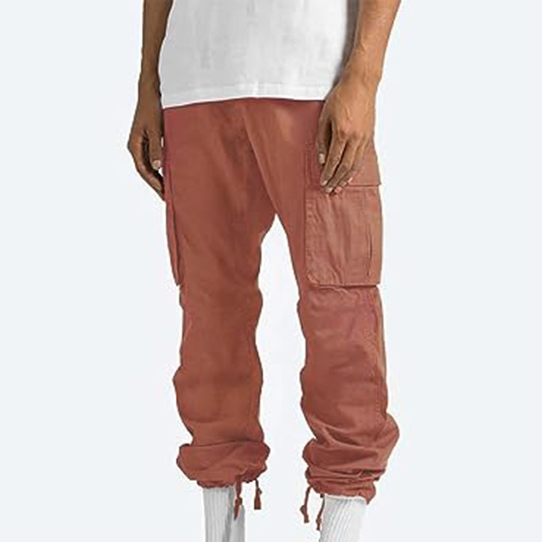 Pantaloni cargo uomo moderni, stile casual-outdoor, con tasche e comfort per l'autunno.
