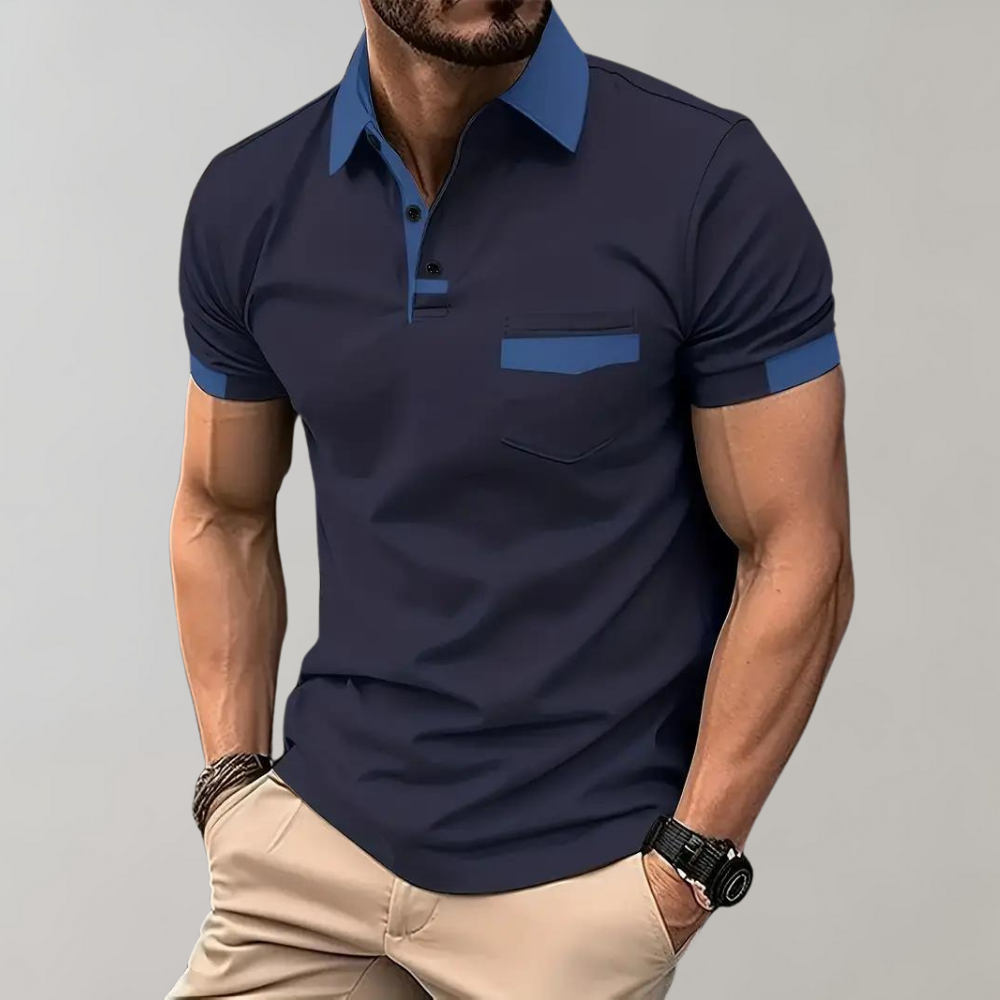 Polo da uomo elegante e confortevole in cotone, ideale per un look casual-chic e versatile. Stile premium.