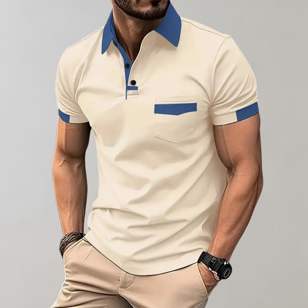Polo uomo versatile per outfit quotidiani, perfetta per uno stile casual e confortevole. Abbigliamento maschile.