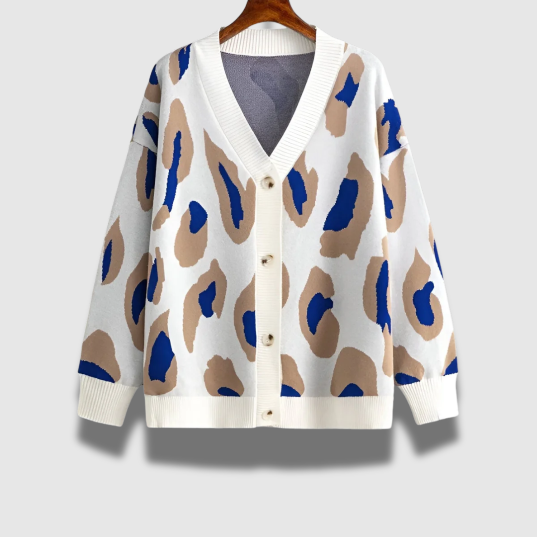 Cardigan lungo donna primavera/autunno, stile oversize con scollo a V. Perfetto per un look casual confortevole.