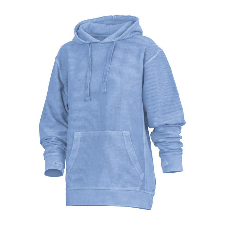 Stile casual con questa felpa donna stone wash, cappuccio e fori pollici. Massima versatilità.