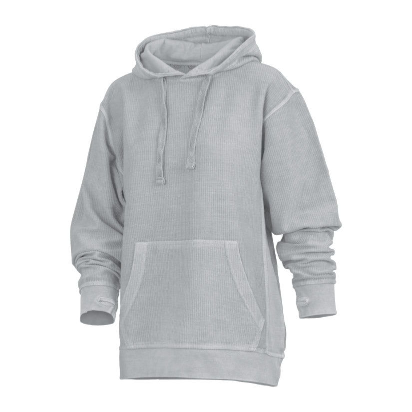 Felpa donna casual-chic, con cappuccio, fori pollici e finitura stone wash. Per un tocco di stile.