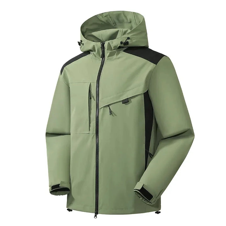 Giacca da sci uomo resistente all'acqua e al vento, con cappuccio per l'outdoor invernale.