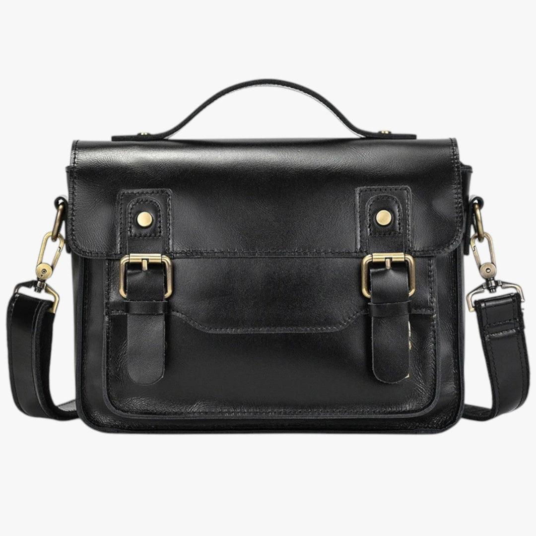 Borsa messenger unisex antifurto marrone scuro, sintetica, pratica per viaggi e uso quotidiano.