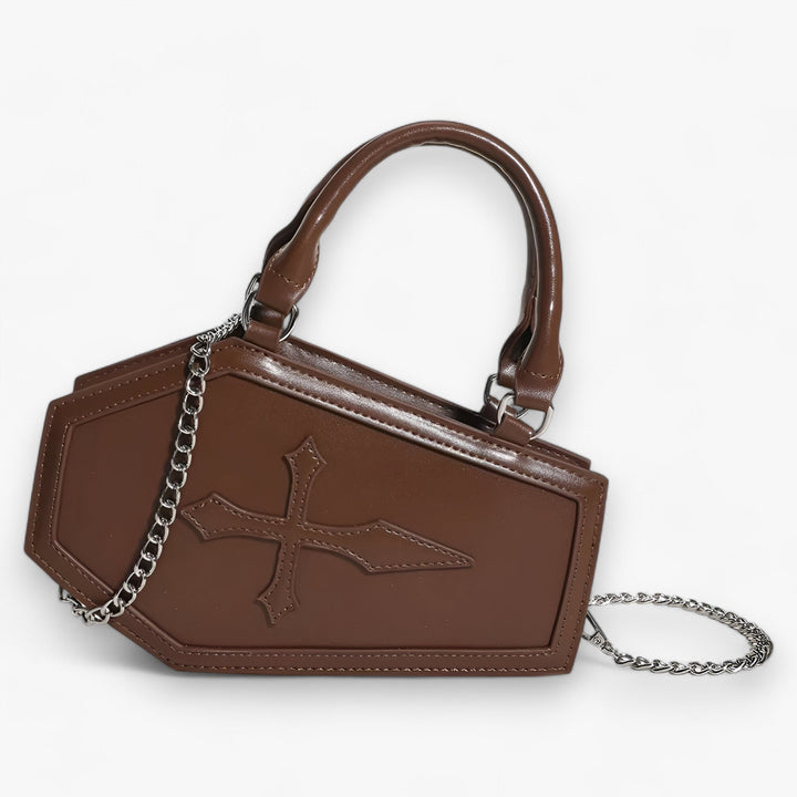 Borsetta donna chic e versatile con catena geometrica. Un accessorio moda indispensabile per eleganza.