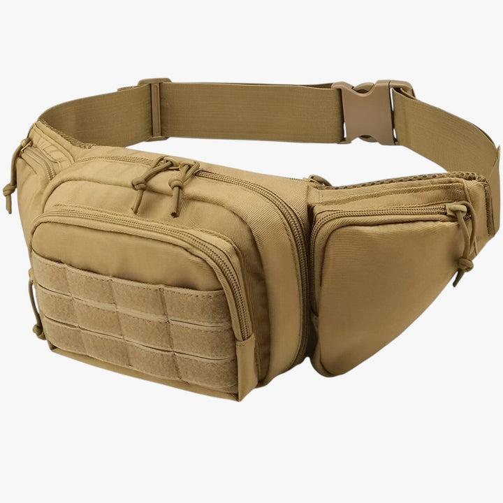 Robusto marsupio tattico uomo, resistente all'usura. Ideale per avventure outdoor, trekking e viaggi.