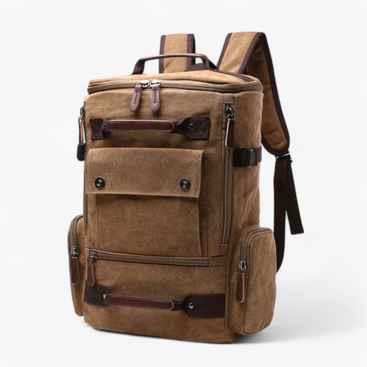 Zaino scuola-università uomo blu, multitasche, ideale per laptop e libri.