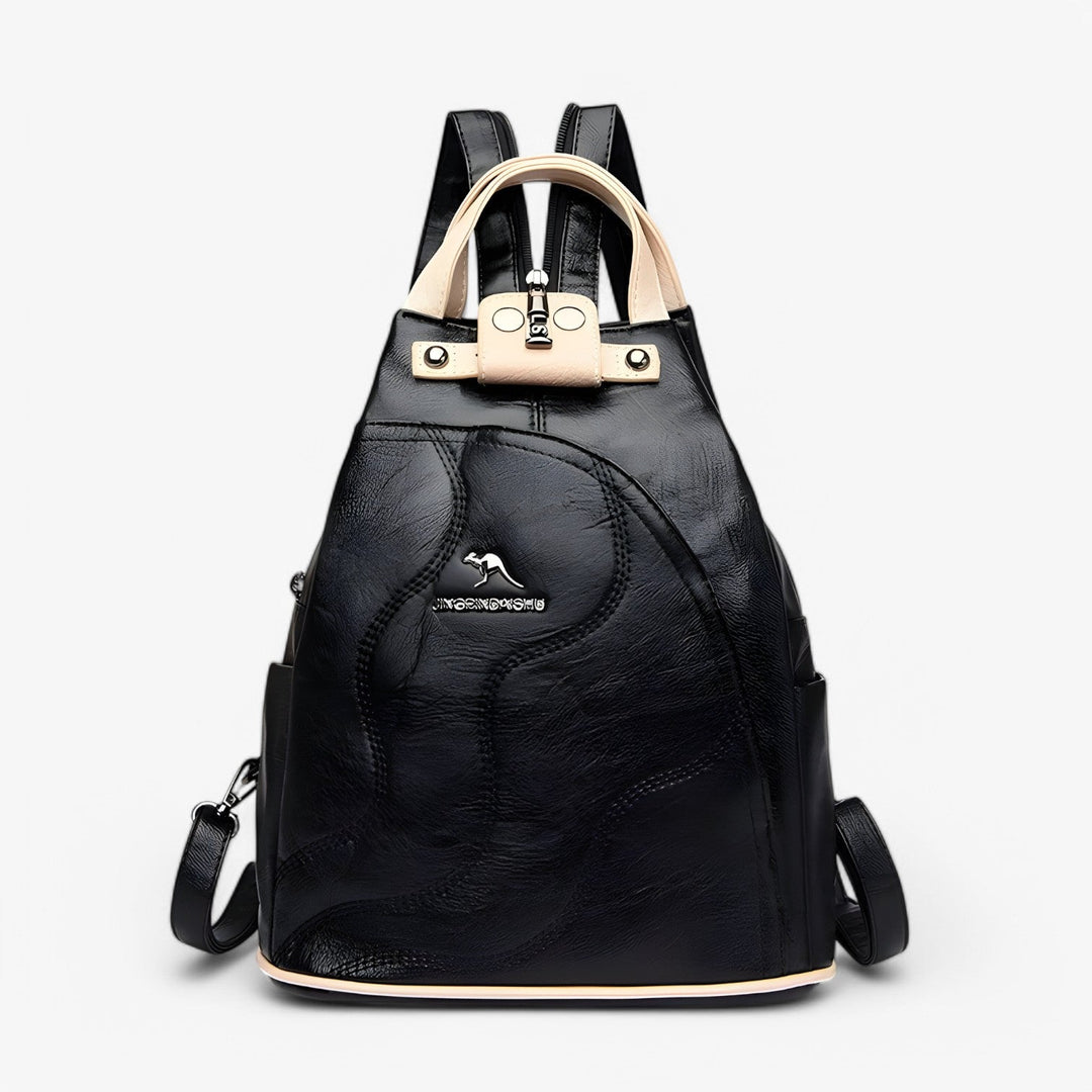 Zaino donna elegante con dettagli raffinati, perfetto per il viaggio e l'uso quotidiano. Borsa compatta e chic.
