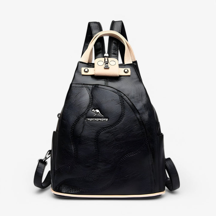 Zaino donna elegante con dettagli raffinati, perfetto per il viaggio e l'uso quotidiano. Borsa compatta e chic.