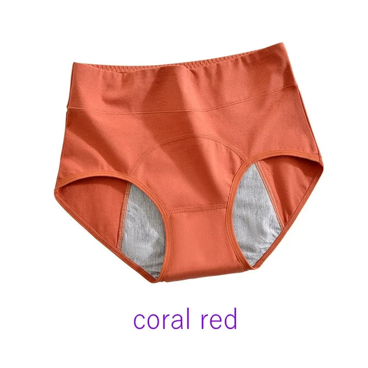 Comfort estremo con slip mestruali donna a vita alta in cotone, intimo anti-perdita per igiene.