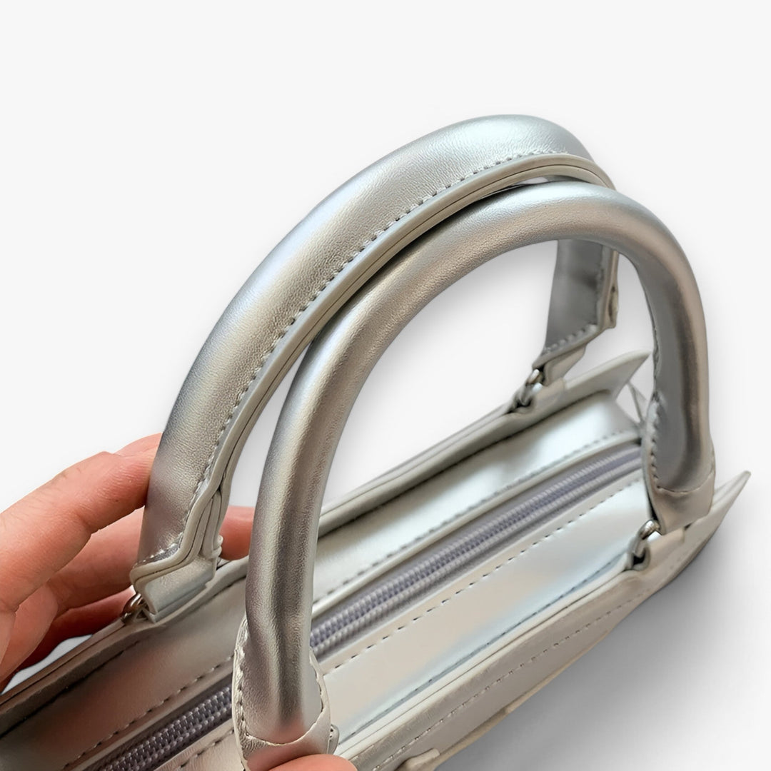 Borsa a mano elegante donna, versatile e di tendenza, con catena geometrica, per un look chic.