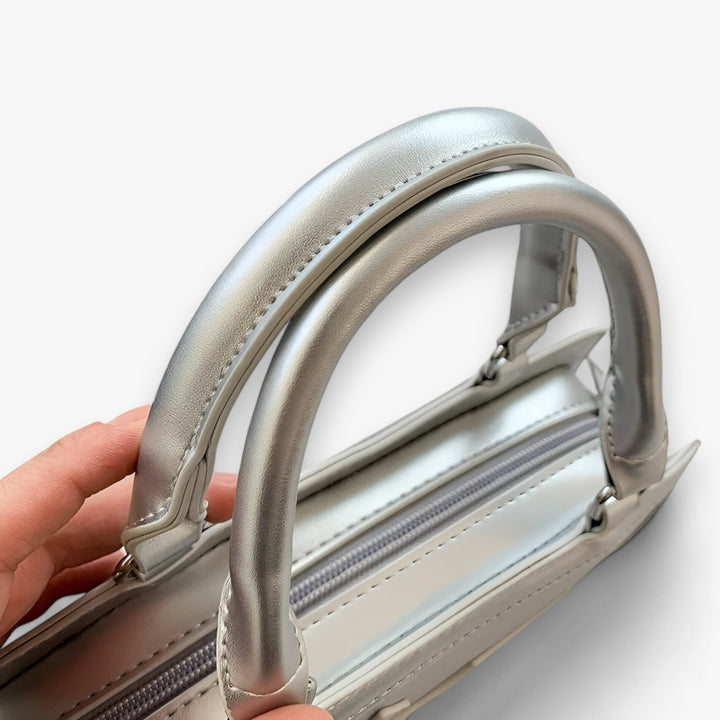 Borsa a mano elegante donna, versatile e di tendenza, con catena geometrica, per un look chic.