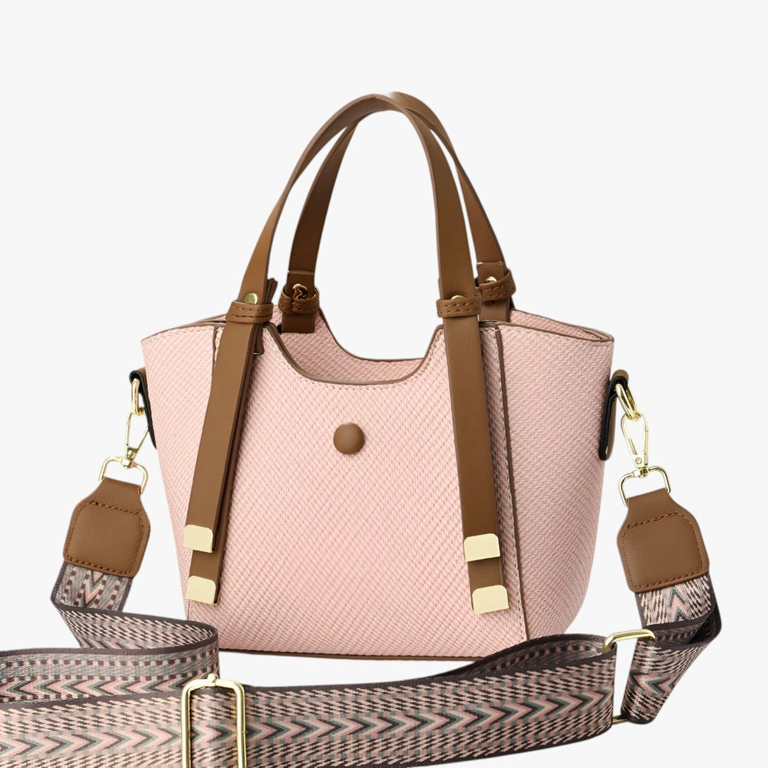 Borsa a mano e tracolla compatta donna, in sintetico, accessorio moda elegante e versatile per ogni giorno.