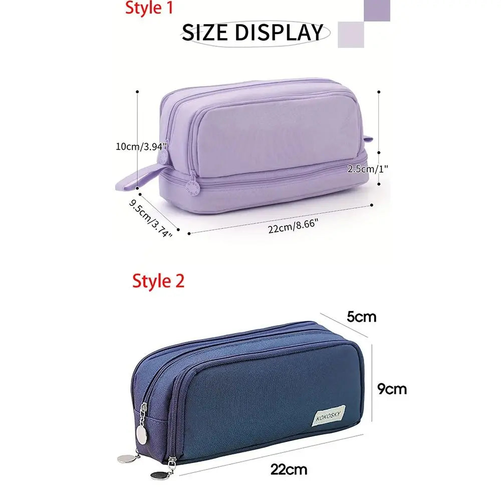 Astuccio scuola unisex con design moderno, organizer efficiente per studenti di ogni età.