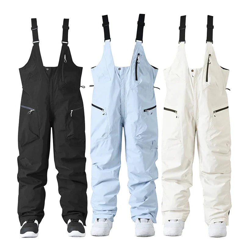 Pantaloni da sci unisex con bretelle, impermeabili per uomo e donna, offrono comfort e durata sulla neve. [[lstfy-media:8]]
