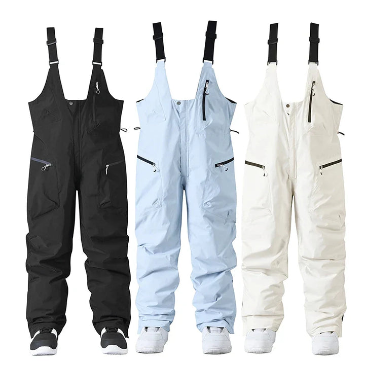 Pantaloni da sci unisex con bretelle, impermeabili per uomo e donna, offrono comfort e durata sulla neve. [[lstfy-media:8]]