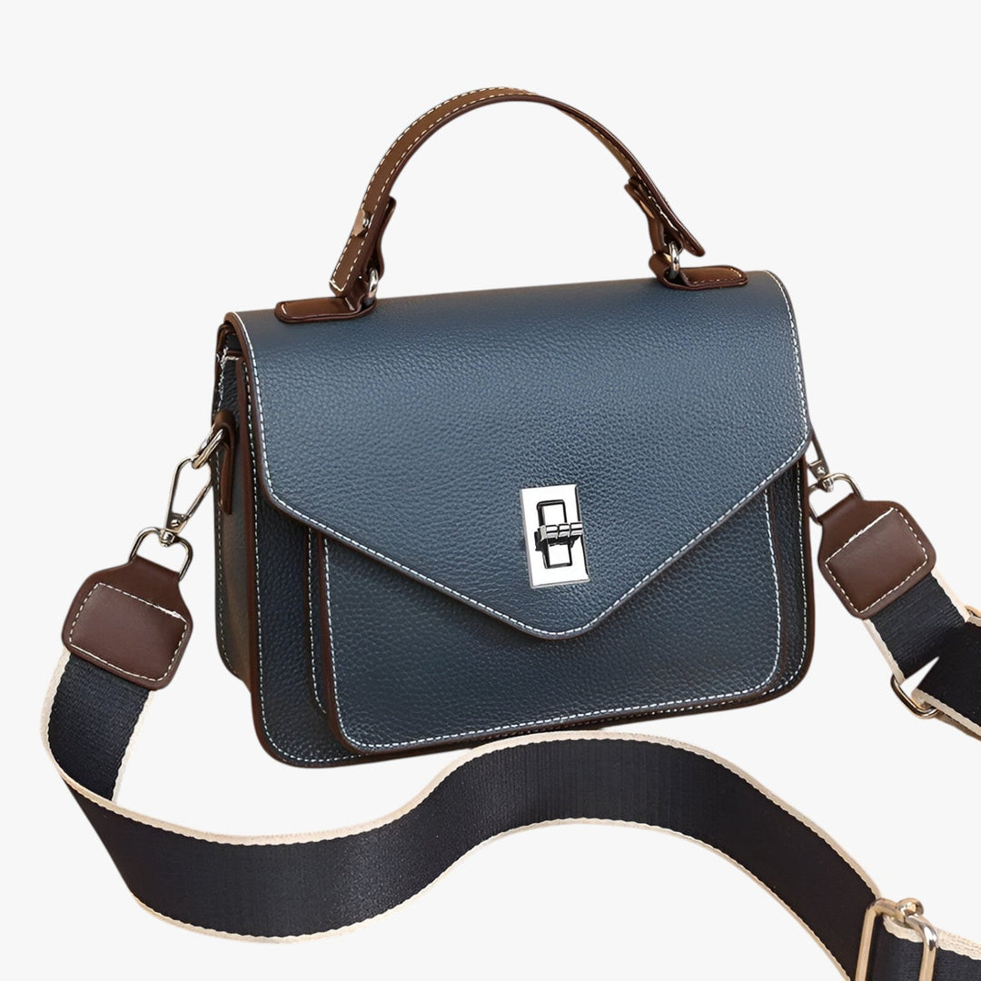 Accessorio moda: borsa donna multicolore con manici e tracolla, versatile ed elegante per lei.