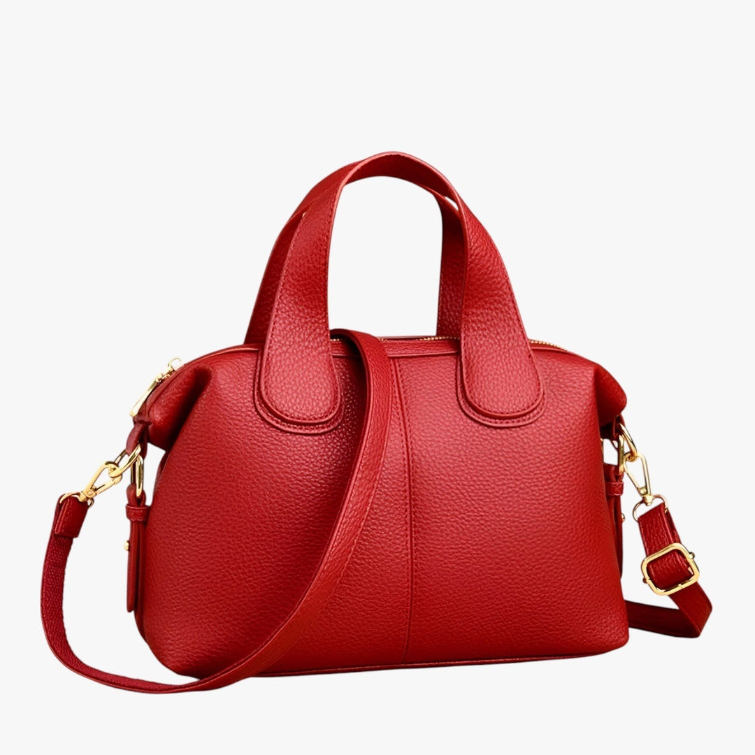 Borsa a mano donna in sintetico nero, con tracolla removibile, accessorio moda versatile.