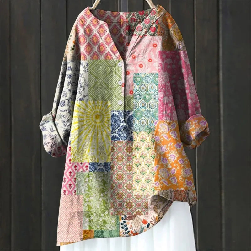 Blusa donna leggera e chic per primavera/estate, design versatile ideale per un outfit elegante.
