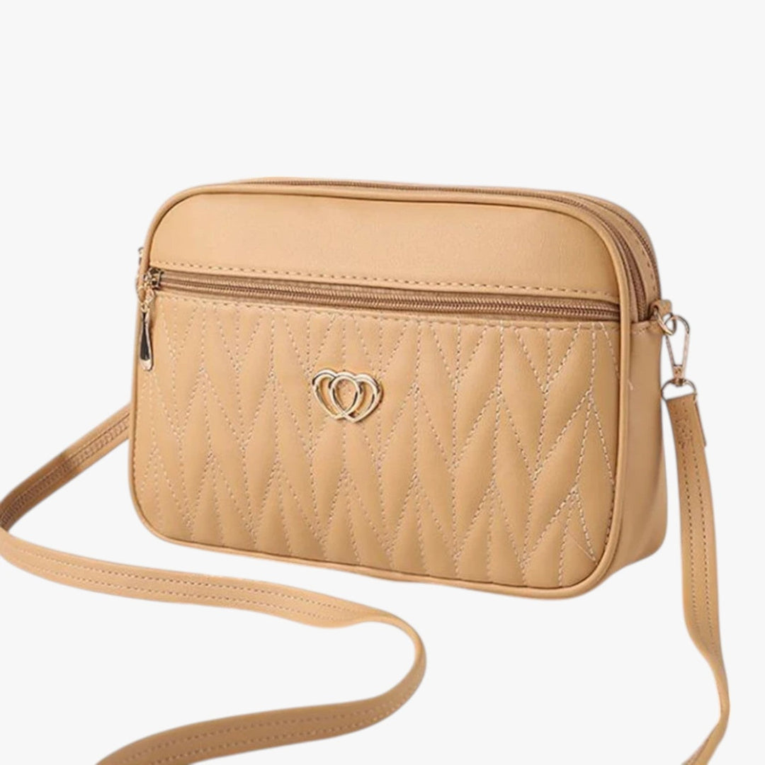 Elegante borsa a tracolla da donna trapuntata, multicolore, in pelle PU, per look raffinati.