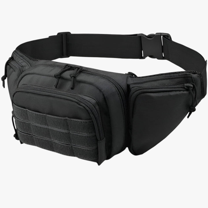 Marsupio tattico multitasche uomo resistente per outdoor, escursioni e viaggio.
